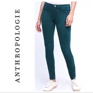 Pilcro Anthropologie Serif Teal Corduroy Pants 27